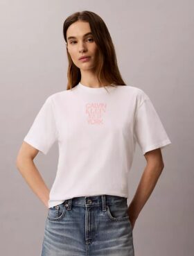CK Ny T-Shirt mit Fotodruck und geradem Schnitt