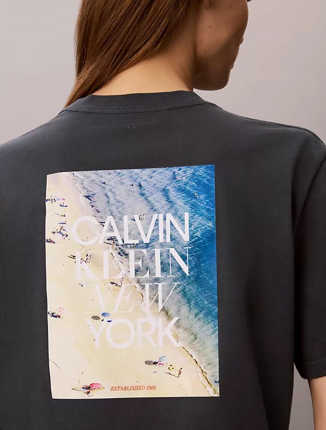 CK Ny T-Shirt mit Fotodruck und geradem Schnitt CK Ny T-Shirt mit Fotodruck und geradem Schnitt