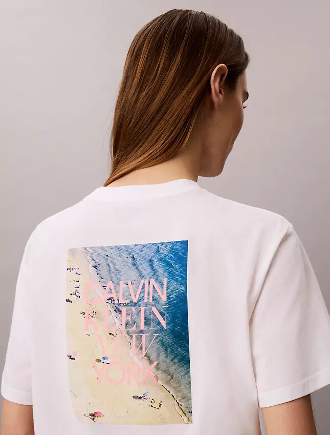 CK Ny T-Shirt mit Fotodruck und geradem Schnitt CK Ny T-Shirt mit Fotodruck und geradem Schnitt