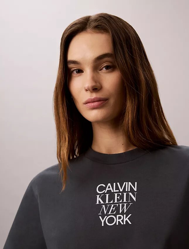 CK Ny T-Shirt mit Fotodruck und geradem Schnitt CK Ny T-Shirt mit Fotodruck und geradem Schnitt