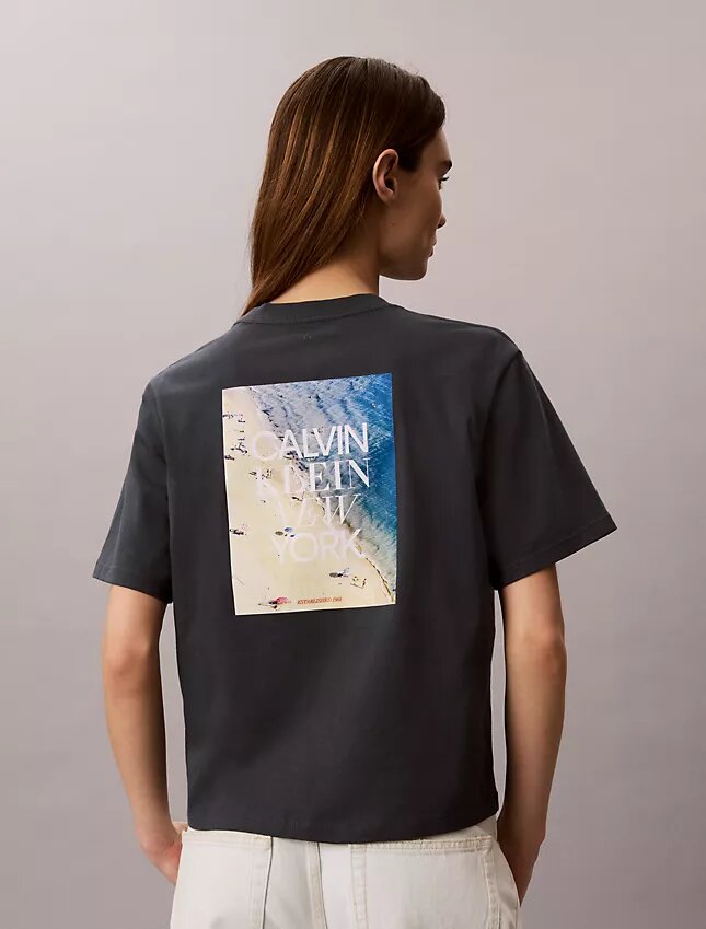 CK Ny T-Shirt mit Fotodruck und geradem Schnitt CK Ny T-Shirt mit Fotodruck und geradem Schnitt