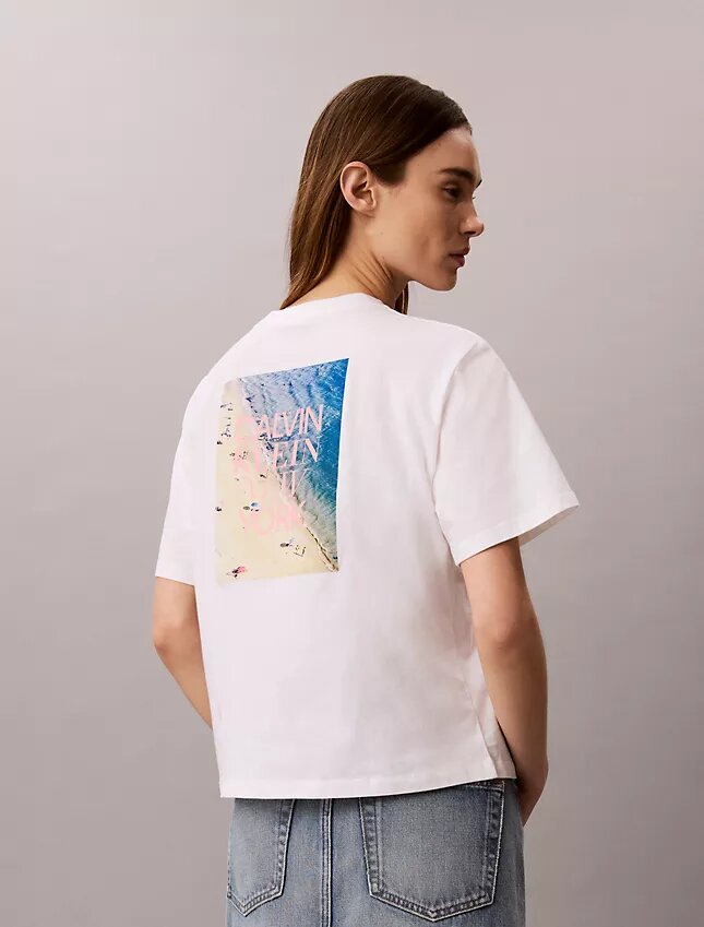 CK Ny T-Shirt mit Fotodruck und geradem Schnitt CK Ny T-Shirt mit Fotodruck und geradem Schnitt
