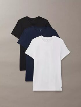 Cotton Classics 3er-Pack T-Shirt mit Rundhalsausschnitt in klassischer Passform