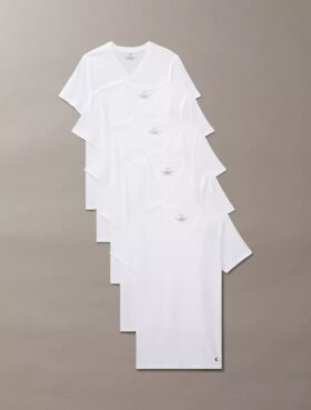 Cotton Classics 5er-Pack T-Shirt mit V-Ausschnitt in klassischer Passform