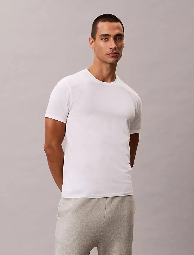 Cotton Stretch 3er-Pack Slim-Fit-T-Shirt mit Rundhalsausschnitt Cotton Stretch 3er-Pack Slim-Fit-T-Shirt mit Rundhalsausschnitt