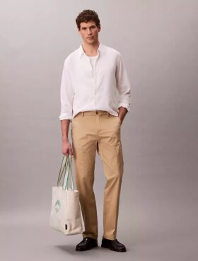 Cotton Stretch-Hose mit geradem Schnitt