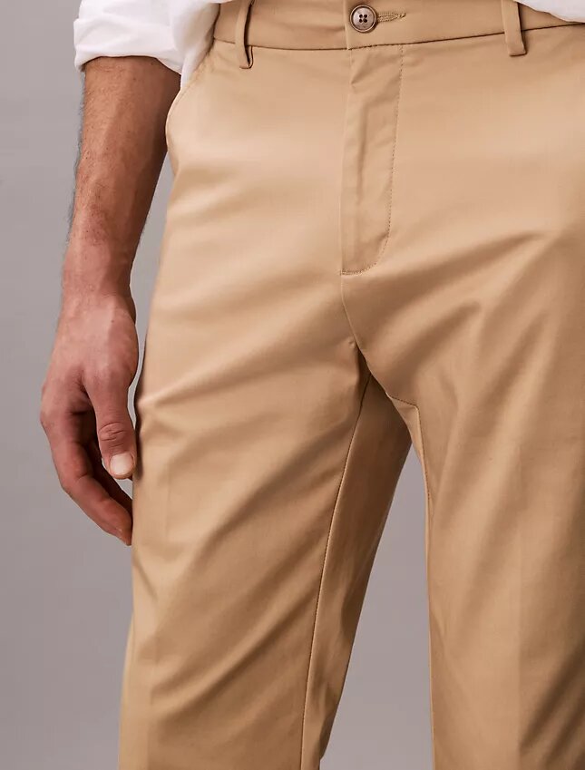 Cotton Stretch-Hose mit geradem Schnitt Cotton Stretch-Hose mit geradem Schnitt