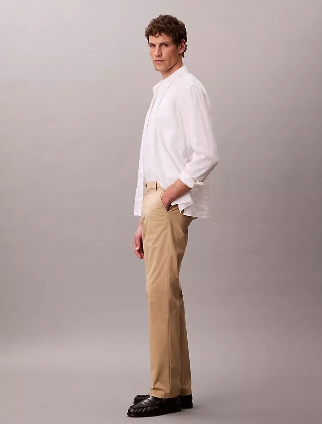 Cotton Stretch-Hose mit geradem Schnitt Cotton Stretch-Hose mit geradem Schnitt