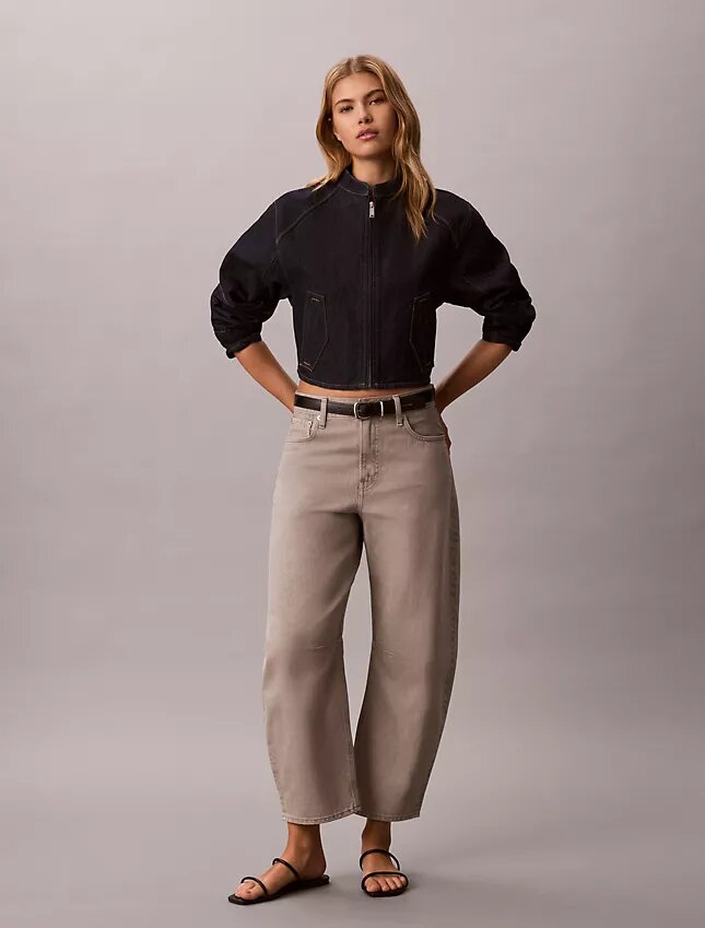 Cropped Barrel Jeans Cropped Barrel Jeans