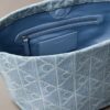 Denim-Beuteltasche mit durchgängigem Emblem-Logo Denim-Beuteltasche mit durchgängigem Emblem-Logo