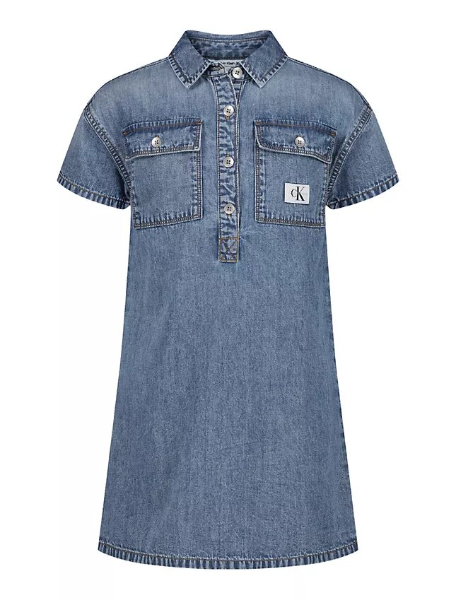Denim-Jeanshemd-Kleid für Mädchen Denim-Jeanshemd-Kleid für Mädchen