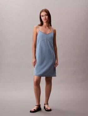 Denim-Minikleid mit Trägern
