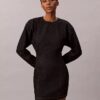 Denim-Minikleid mit vorgeformten Ärmeln Denim-Minikleid mit vorgeformten Ärmeln