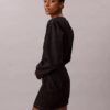 Denim-Minikleid mit vorgeformten Ärmeln Denim-Minikleid mit vorgeformten Ärmeln