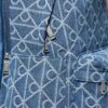 Denim-Rucksack mit durchgehendem Emblem-Logo Denim-Rucksack mit durchgehendem Emblem-Logo