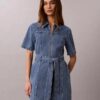 Denim-Shirtkleid mit Gürtel Denim-Shirtkleid mit Gürtel