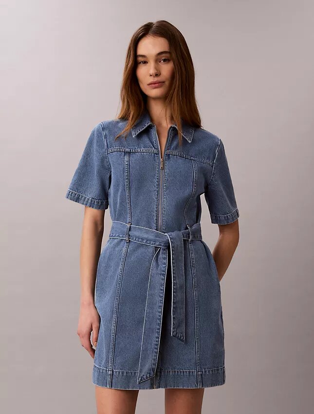 Denim-Shirtkleid mit Gürtel Denim-Shirtkleid mit Gürtel