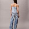 Denim-Tanktop aus Baumwoll-Leinen-Mischgewebe Denim-Tanktop aus Baumwoll-Leinen-Mischgewebe