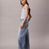 Denim-Tanktop aus Baumwoll-Leinen-Mischgewebe Denim-Tanktop aus Baumwoll-Leinen-Mischgewebe
