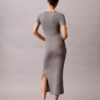 Einfarbiges, schmales Midi-Kleid aus Stretch Einfarbiges, schmales Midi-Kleid aus Stretch