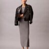 Einfarbiges, schmales Midi-Kleid aus Stretch Einfarbiges, schmales Midi-Kleid aus Stretch