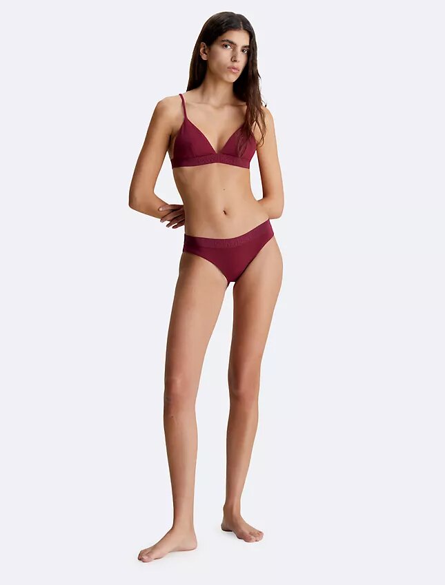 Einfarbiges Triangel-Bikini-Oberteil Einfarbiges Triangel-Bikini-Oberteil