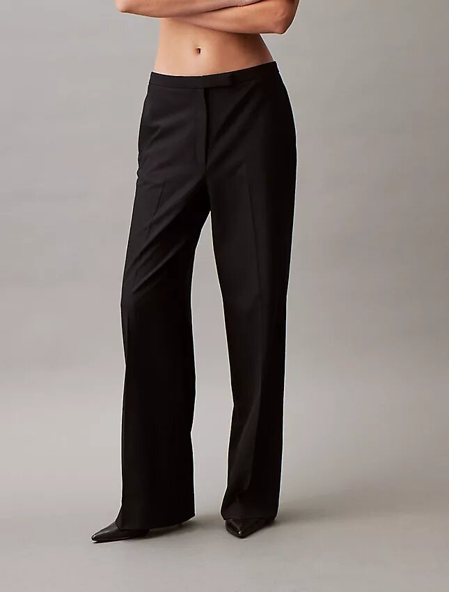 Elegante Stretch-Hose mit weitem Bein Elegante Stretch-Hose mit weitem Bein