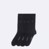 Flachgestrickte Logo-Socken, 4er-Pack