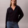 Fleece-Hoodie mit Reißverschluss und Monogram Fleece-Hoodie mit Reißverschluss und Monogram