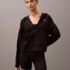 Fleece-Hoodie mit Reißverschluss und Monogram Fleece-Hoodie mit Reißverschluss und Monogram