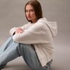 Fleece-Hoodie mit Reißverschluss und Monogram Fleece-Hoodie mit Reißverschluss und Monogram