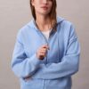 Fleece-Hoodie mit Reißverschluss und Monogram Fleece-Hoodie mit Reißverschluss und Monogram