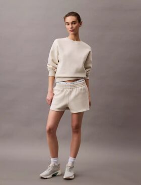 Fleece-Shorts mit Archiv-Logo
