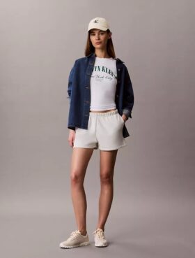 Fleece-Shorts mit Archiv-Logo