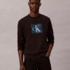 Fleece-Sweatshirt mit Monogram-Grafik