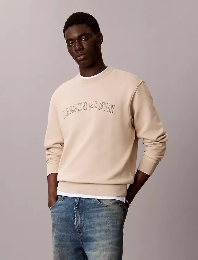 Fleece-Sweatshirt mit Varsity-Logo-Grafik Fleece-Sweatshirt mit Varsity-Logo-Grafik