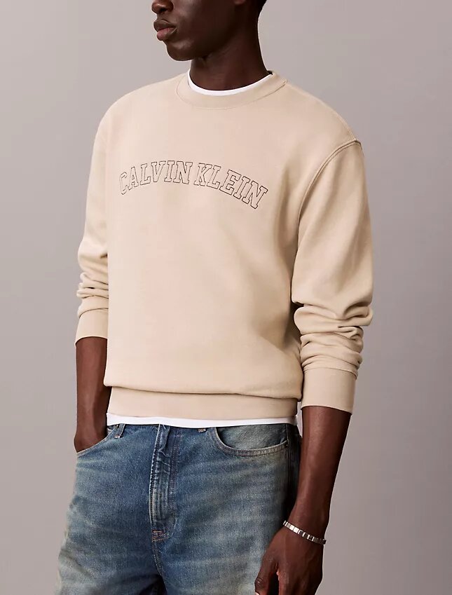 Fleece-Sweatshirt mit Varsity-Logo-Grafik Fleece-Sweatshirt mit Varsity-Logo-Grafik