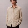 Garngefärbtes, gestreiftes Crinkle-Hemd mit lockerer Passform Garngefärbtes, gestreiftes Crinkle-Hemd mit lockerer Passform