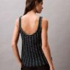 Gehäkeltes Baumwoll-Tanktop mit Perlenverzierung Gehäkeltes Baumwoll-Tanktop mit Perlenverzierung
