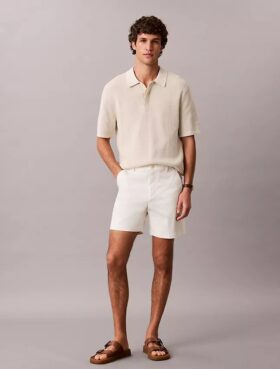 Gerade geschnittene Shorts aus Cotton Stretch