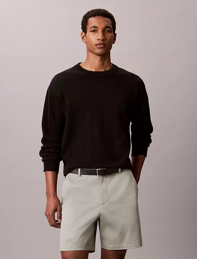 Gerade geschnittene Shorts aus Cotton Stretch Gerade geschnittene Shorts aus Cotton Stretch