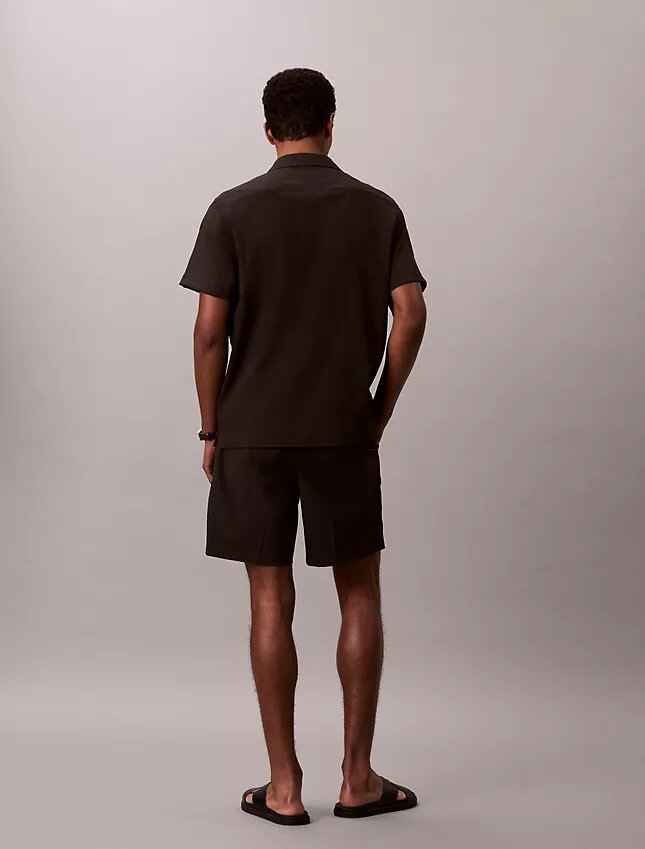 Gerade Seersucker-Shorts mit Gummizug, 18 cm Gerade Seersucker-Shorts mit Gummizug, 18 cm