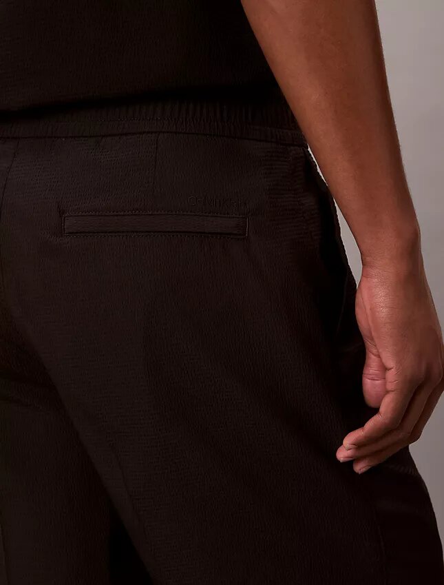 Gerade Seersucker-Shorts mit Gummizug, 18 cm Gerade Seersucker-Shorts mit Gummizug, 18 cm