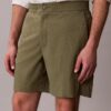 Gerade Seersucker-Shorts mit Gummizug, 18 cm Gerade Seersucker-Shorts mit Gummizug, 18 cm