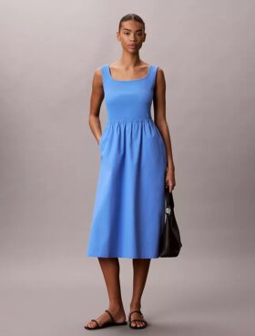Gerafftes Midikleid