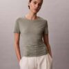 Gerafftes, schmal geschnittenes T-Shirt Gerafftes, schmal geschnittenes T-Shirt