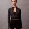 Gerippte, sportliche, kurze Jacke