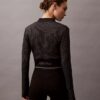 Gerippte, sportliche, kurze Jacke