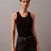 Geripptes Baumwoll-Tanktop Geripptes Baumwoll-Tanktop
