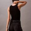 Geripptes Baumwoll-Tanktop Geripptes Baumwoll-Tanktop